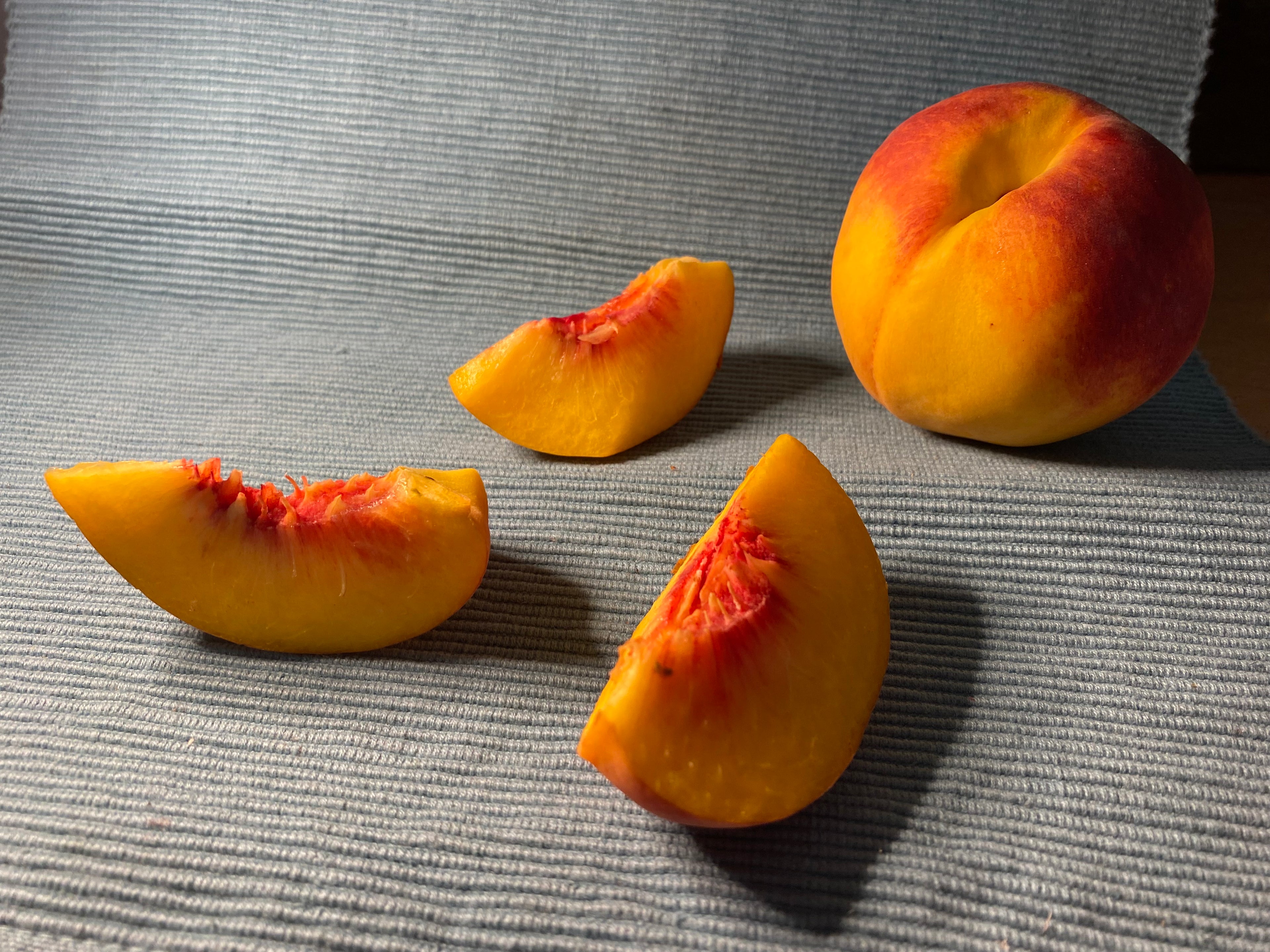 Still life of peaches